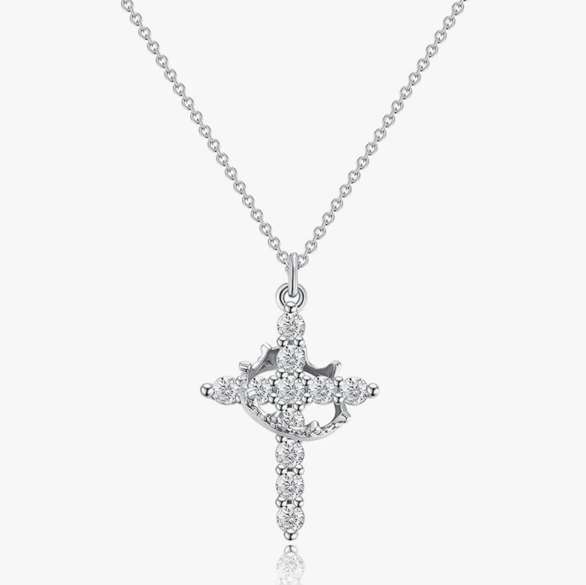 Crown cross necklace