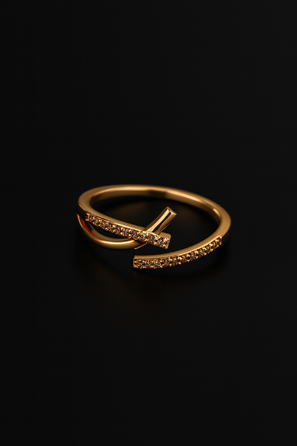Sleek cross ring