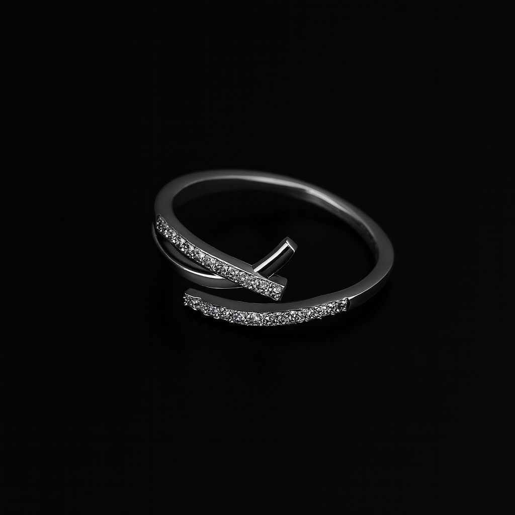 Sleek cross ring