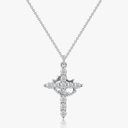 Crown cross necklace
